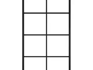 Skydedør 102,5x205 cm aluminium og sikkerhedsglas sort