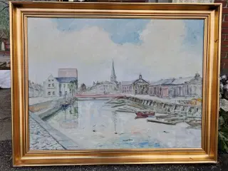 Maleri med Århus motiver af Kongsmark