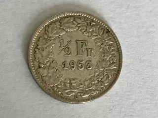 1/2 Franc Switzerland 1953