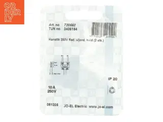 Hanstik, flade, hvide fra Joel (str. 11x8 cm)