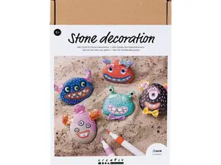 DIY Kit Stendekoration, Monster, ass. farver, 1 pk.
