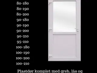 Plastdør Højde  195