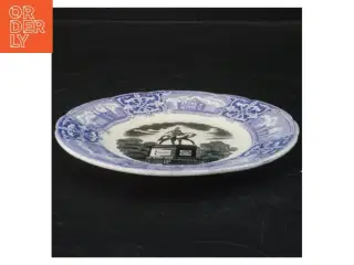 Dekorativ porcelæn tallerken (str. Ø 17 cm)