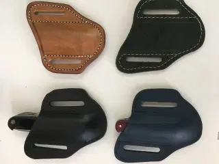 Håndlavede bælteholdere i læder 