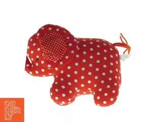 Rødt plysdyr hund (str. 26 x 20 cm)