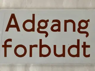DSB emalje skilt "Adgang Forbudt"