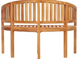 Bananbænk 120 cm massivt teaktræ