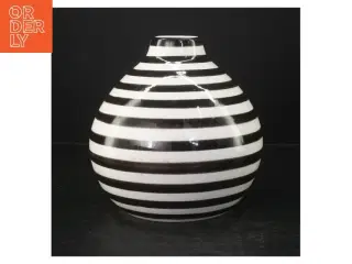 Stribet keramikvase (str. 19 cm)