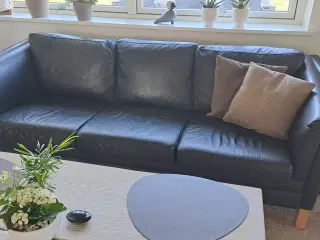 3 +2 personers læder sofaer i sort læder