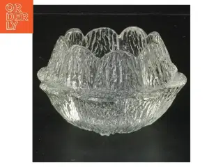 Glas skål med tekstur (str. 13 cm)