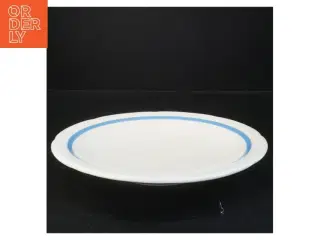 Gammelt porcelænsfad me vid blå kant fra Design by Lone (str. Ø 27 cm)