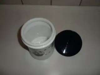 Opal krukker med motiver og låg 2 stk.