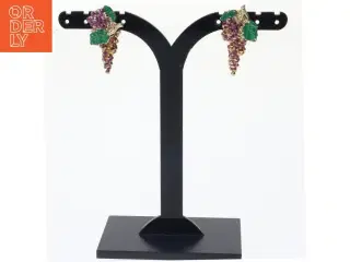 Vindrueklase øreringe (str. 3 x 1 cm)