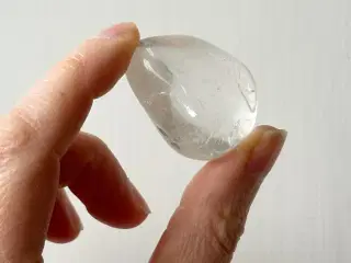 Bjergkrystal, dråbeformet, 4 cm