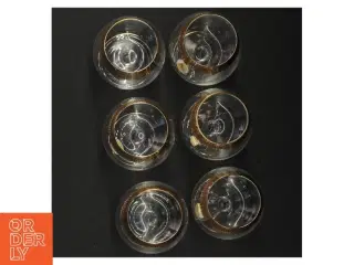 Tosca Lyngby Vintage cognacglas med guldkant fra Lyngby (str. 8 komma 5 x 6 ikomma 5 cm)