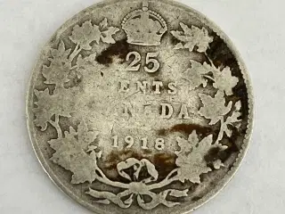 25 Cents Canada 1918