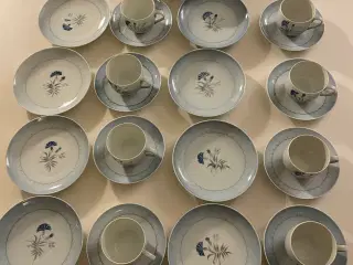 B&G kaffestel til 8 pers., blå kornblomst