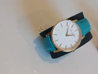 Lækkert LLarsen armbåndsur med flot grøn læderrem