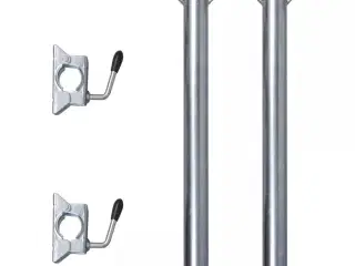 2 Støtterør med 2 splitklemmer til 48 mm støttehjul