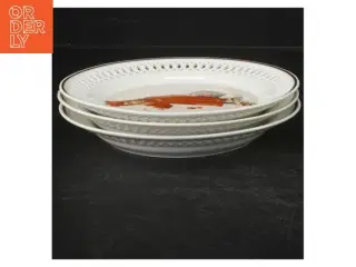 Dekorative porcelænstallerkener fra B&G (str. Ø. 17 cm. 3 styk)