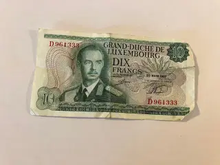 10 Francs Luxembourg 1967 - Bad condition