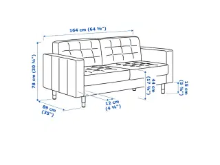 To-personers sofa