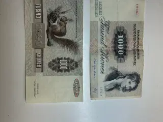 1000kr seddel med egeren 