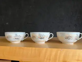3 porcelænskopper