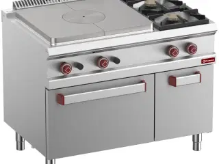 Gaskomfur 2 blus (2x 7 kW) & Glødeplade (10 kW)