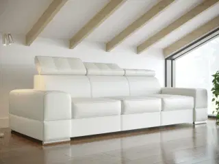 ROYALS III  ÆGTE LÆDER 3-PERS. SOFA, 295 CM