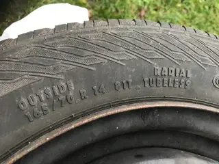 4 Sommerdæk 165/70, R14, 81T på Stålfælg