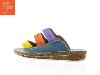 Farverige lædersandaler (str. 25 cm)
