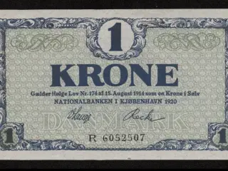 1 kr seddel 1920 R