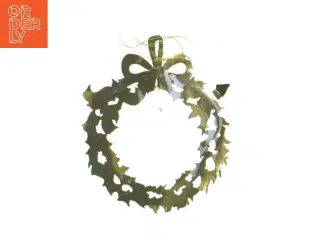 Guld julekrans dekoration (str. 9 cm)