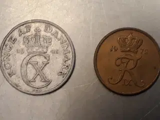 22 stk 5-Ører for perioden 1941 - 1972