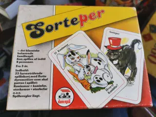 Gammelt Retro Sorteper Brætspil Sorte Per