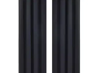 Mørklægningsgardiner 2 stk. med metalsnøreringe 135x175 cm sort