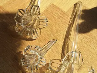 Liljevaser i mundblæst glas