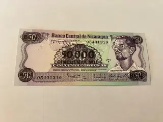 50000 Cordobas on 50 Cordobas Nicaragua 1984