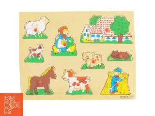 Træpuslespil med bondegårdstema fra Vini-game (str. 30x22 cm)
