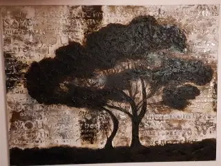 Maleri af træer mål 90cm x 120cm
