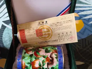 Flot kinesisk bæger/vase i sølv