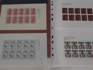 31 stk julemærkeark, genoptryk 1904-1934. Som nye.