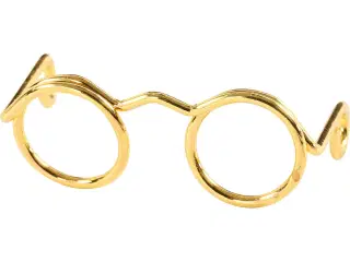 Guld Briller til Dukker - 10 stk. i Metal