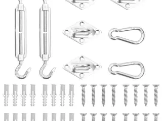 Fastspændingssæt til solsejl 8 dele rustfrit stål