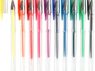 Gel Kuglepen 0,8 mm - Ass. Farver, 10 stk. Pakke