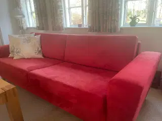 Sofaer røde 2 stk. i stof som nye