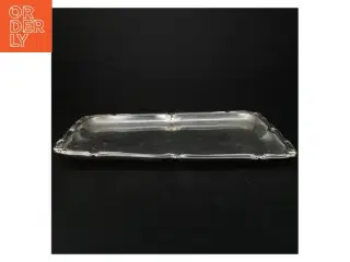 Sølvfarvet serveringsbakke (str. 35 x. 27 cm)