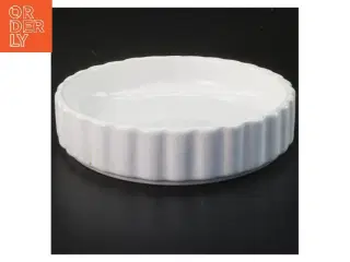 Hvid keramik tærtefad (str. Ø 17 cm)