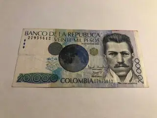 20000 mil pesos Colombia 2002